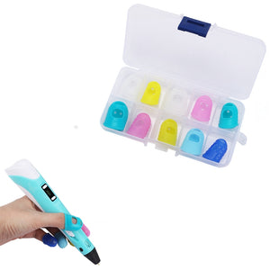 10PCS Silicone Insulation Finger Sleeve Finger Cot For 3D Printing Pen Suit for Children
