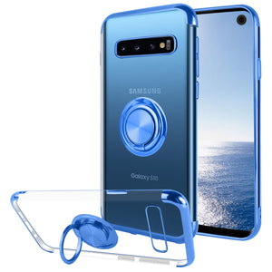 Bakeey Protective Case For Samsung Galaxy S10 Plating Ring Grip Kickstand Car Magnetic Back Cover