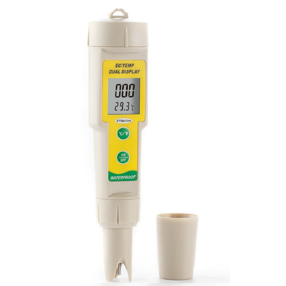 Digital EC Meter Conductivity Pen Tester Water Quality Hardness Temperature Waterproof Tester