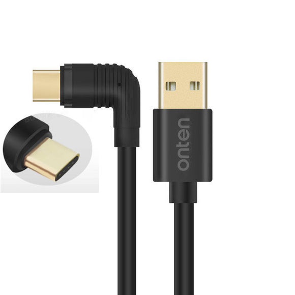 ONTEN 2A USB 3.1 TYPE-C 1M/3.3FT Elbow Cable For Samsung Xiaomi Huawei Meizu