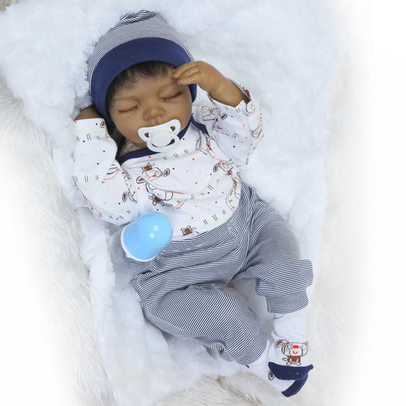 NPK Collection 20inch Soft Silicone Limbs Cloth Body Reborn Dolls Lifelike Sleeping Baby Toy