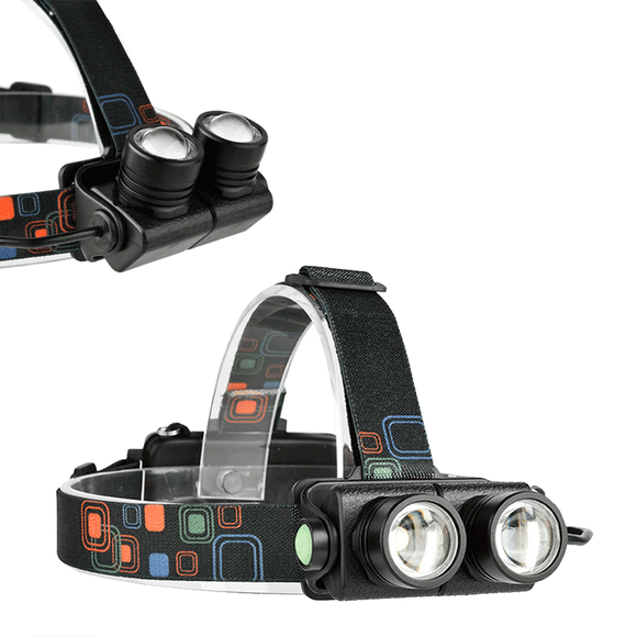 XANES 2602 1200LM 2T6 Led Bicycle Headlamp Telescopic Zoom Running Camping Adjustable 4 Modes