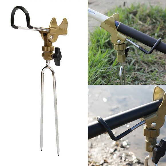 ZANLURE Stainless Steel Fishing Rod Tackle Metal Holder Adjustable Handle Support Stand