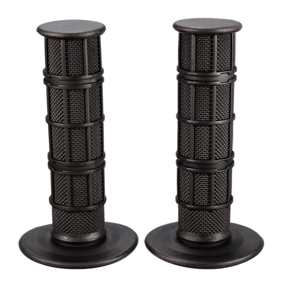 22mm Motorcycle Scooter Black Rubber Handlebar Throttle Handle Grips For Pit MX Dirt Bike