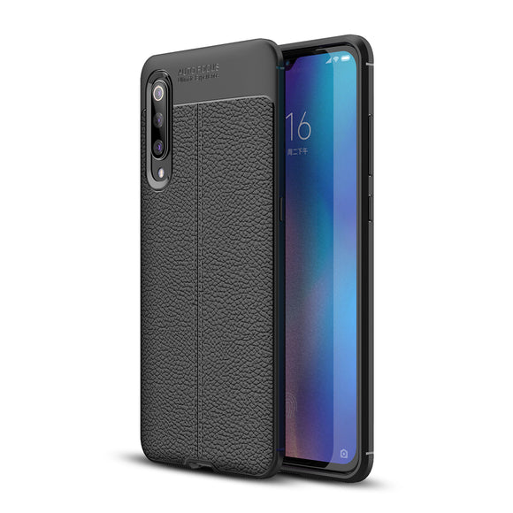 Bakeey Litchi Pattern Shockproof Soft TPU Back Cover Protective Case for Xiaomi Mi9 Mi 9 / Xiaomi Mi9 Mi 9 Transparent Edition