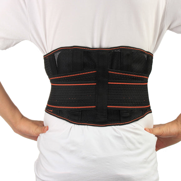 Back Support Brace Belt Lumbar Lower Waist Double Adjust