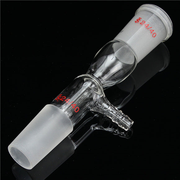 24/40 Glass Vacuum Take Off Adapter Lab Straight Tube Gas Inlet Adapter