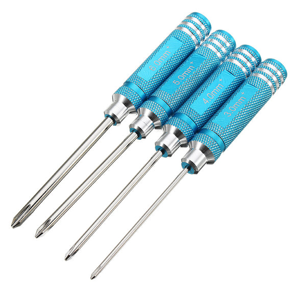 YZ-012 4pcs 3.0/4.0/5.0/6.0mm Phillips Screwdriver Tool Set For RC Model