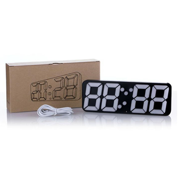 3D LED Digital Clock 115 RGB Colors Desk Wall Alarm Clock Remote Control Date Alarm Clock Thermometer Function Clock Voice Control Alarm Clock