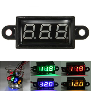 Waterproof 0.28inch DC 3.5-30V Mini Digital LED Volt Meterr For 12V Car Moto