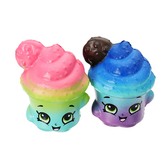 2Pcs Cookie Cup Squishy 6.5*3.5cm Slow Rising With Packaging Collection Gift Soft Toy