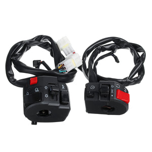 Pair 7/8 Motorcycle Handbar Switch Controller Horn Start Turn Signal Fog Light"