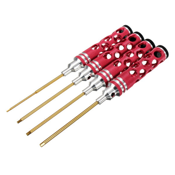 4Pcs ALZRC RC ONERC HSS Titanium Hex Driver H1.5/H2.0/H2.5/H3 Tool Set Hollow Design