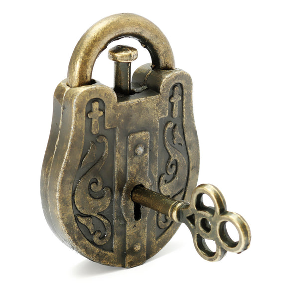 Metal Cast God Lock Puzzle Retro Vintage Lock IQ&EQ Mind Brain Teaser Souptoys Gift