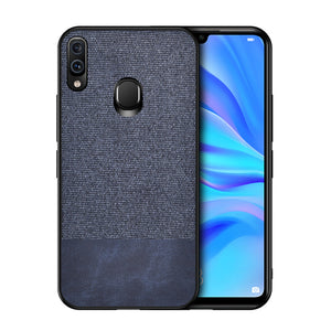 Bakeey Anti-Fingerprint Canvas Splice TPU Border Protective Case for Samsung Galaxy A40 2019