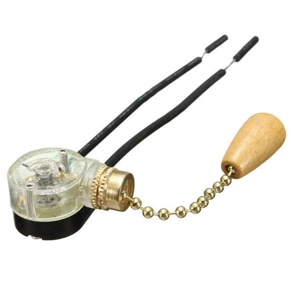 Convenient Latching Action Ceiling Fan Two Wires Light Lamp Pull Chain Switch