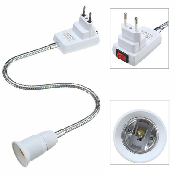 E27 Light Lamp Bulb Holder Flexible Extension Converter Switch Adapter Socket