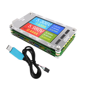 T50N USB Dual Channel Color Screen Voltage Current Power Capacity Meter QC2.0 QC3.0 PD Test