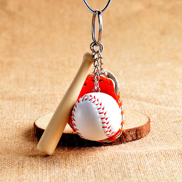 Mini Baseball Glove Sport Ball Pendant Exquisite Gift Bags Car Key Chain Ring