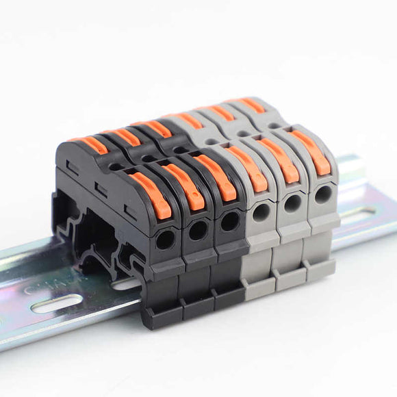 1Pcs SPL-1 PCT-211 Rail Type Quick Connector Press Type Connector Instead of UK2.5B 32A Terminal Block 0.08-4mm