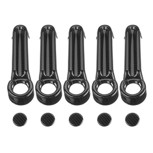 Carbon Fiber 4 Door + Tailgate Handle Covers Kit For Jeep Wrangler 2007-2018