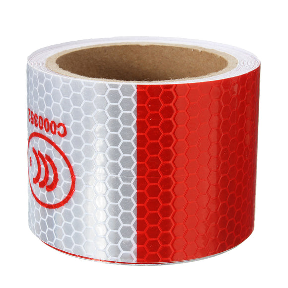 3M Red White Reflective Tape Night Safety Warning Conspicuity Tape Film Sticker
