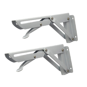 2pcs Stainless Steel Folding Stand Table Bracket Shelf Bench 200kg Load Heavy bracket for Wall Shelf Bracket