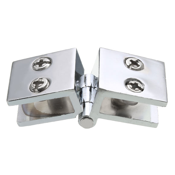 180 Degree Clamp Hinge Double Action for 5-8mm Glass Door Cupboard Cabinet