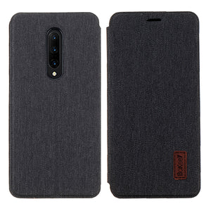 Bakeey Flip Shockproof Fabric Soft Silicone Edge Full Body Protective Case For OnePlus 7 PRO