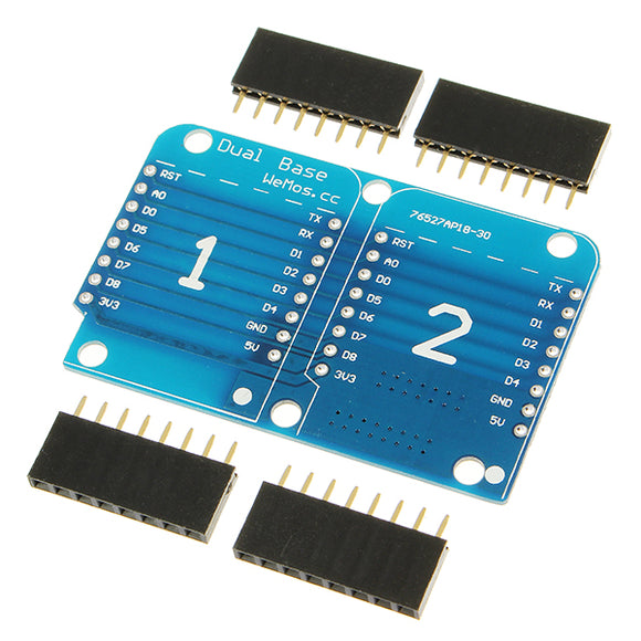 WeMos Double Socket Dual Base Shield For WeMos D1 Mini NodeMCU ESP8266 DIY PCB D1 Expansion Board