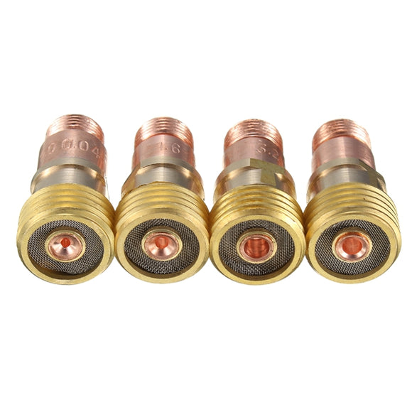 Brass Collets Stubby Gas Lens Connector With Mesh For Tig WP-17/18/26 Torch