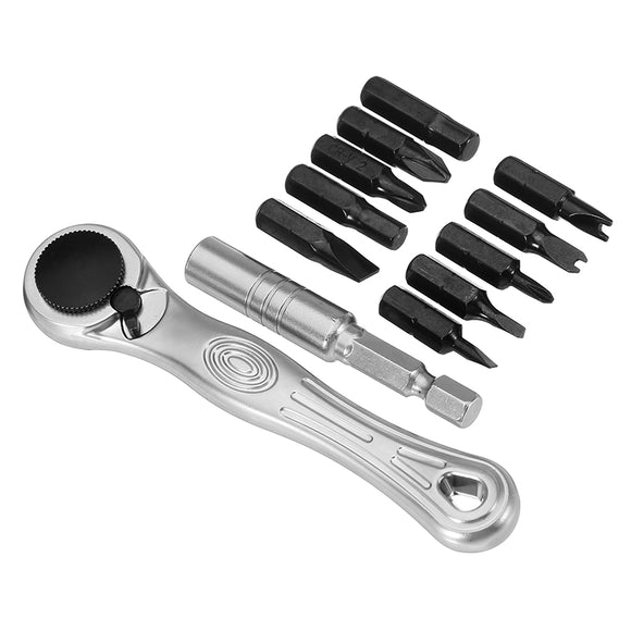 Raitool 2011A/2011B 12pcs Chrome Vanadium Steel Metric Ratchet Screwdriver Set