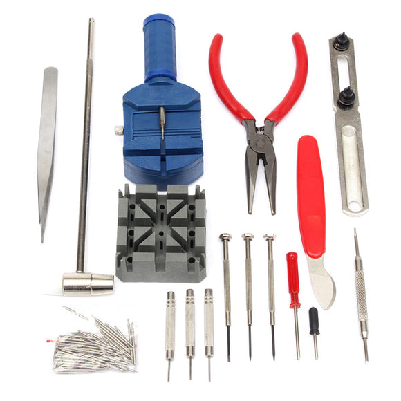 124Pcs Repair Tool Kit Back Case Opener Remover Spring Pin Bar Watchmaker