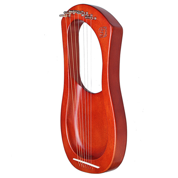 Walter WH-04 7-String Mahogany Wood Iyre Harp With Bag Tunning Tool