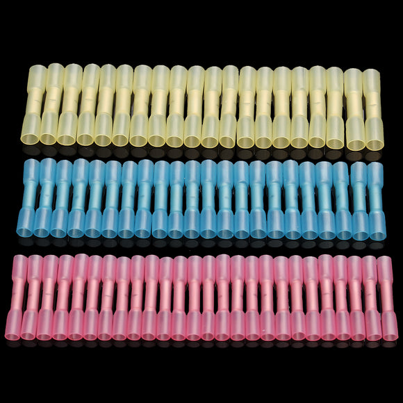 100Pcs Insulated Heat Shrink Wire Connectors Terminals Waterproof Marine Automotive Copper Wire Crimp Terminals Electrical Kits
