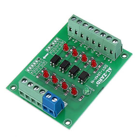 5pcs 12V To 1.8V 4 Channel Optocoupler Isolation Board Isolated Module PNP Output PLC Signal Level Voltage Converter