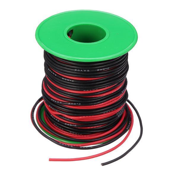 30m 22AWG Soft Silicone Wire Cable High Temperature Tinned Copper Flexible Wire