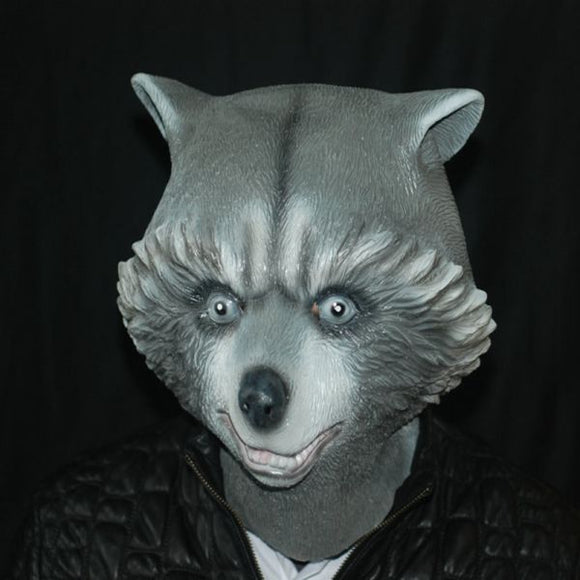 Bear Mask Creepy Animal Halloween Costume Theater Prop Party Cosplay  Deluxe Latex
