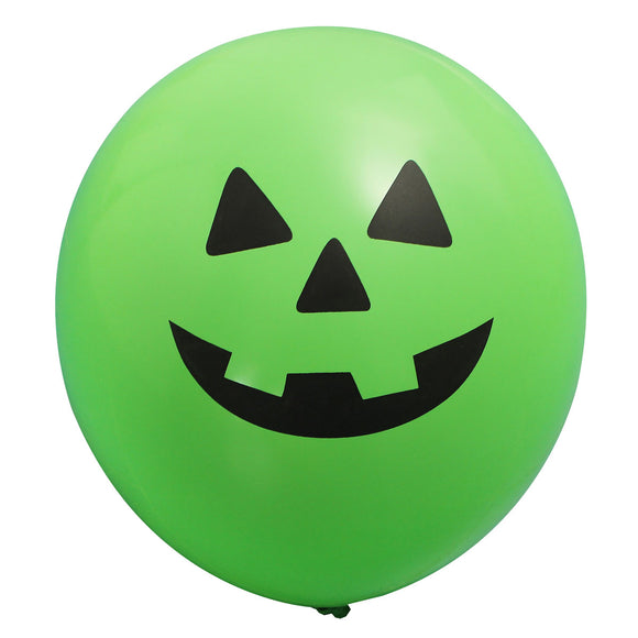 20X Pumpkin Printed Smiling Face Balloons For Halloween Party 30cm