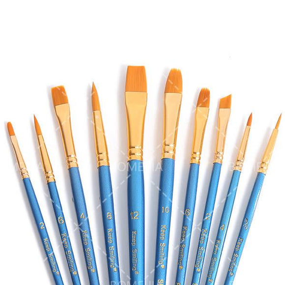 Bo Mei Jia A035 10 Pearl Blue Rod Nylon Hair Combination Practice Writing Brush Set