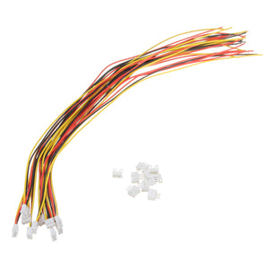 Excellway 20Pcs Mini Micro JST 2.0 PH 3 Pin Connector Plug With 30cm Wires Cables