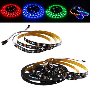 1M 2M 6W 12W IP20 WS2812 IC SMD5050 Non-waterproof Module Bead Tilt 45 RGB LED Strip Light DC5V