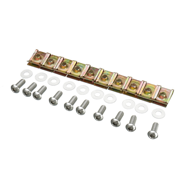 10x M6 6mmx16mm Fastener Fairing Spire Clip Washer Bolt Kit