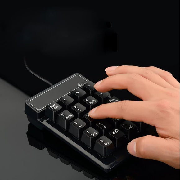 USB Wired 19Keys Numeric Keypad Mini Suspension Number Pad Keyboard for Laptop PC