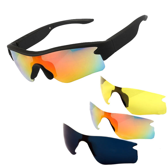 HBS-369 Smart Bluetooth Polarized Sunglasses Headset Hands-Free Mic Headphone for Smart phone with 2