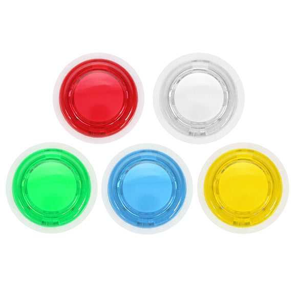 24mm Clear LED Light Push Button White Ring for Arcade Game Console Controller