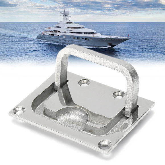 316 Stainless Steel Ring Pull Handle Hatch Latch Pull Lift Yacht Flush Fitting Lifting Hardware