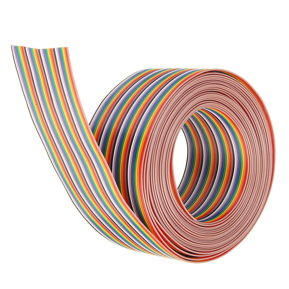 5M 1.27mm Pitch Ribbon Cable 40P Flat Color Rainbow Ribbon Cable Wire Rainbow Cable