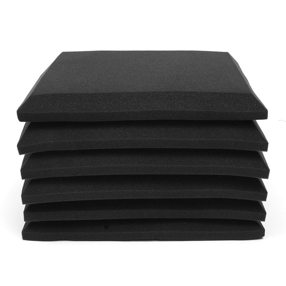 6 Pcs Acoustic Foams Wedge Panel Tiles Studio Room Wall Sound Proofing Room Foam