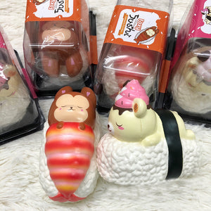 Yummiibear Squishy Foxy And Prawn Blanket Jumbo Sushi Toy Slow Rising With Packaging Box